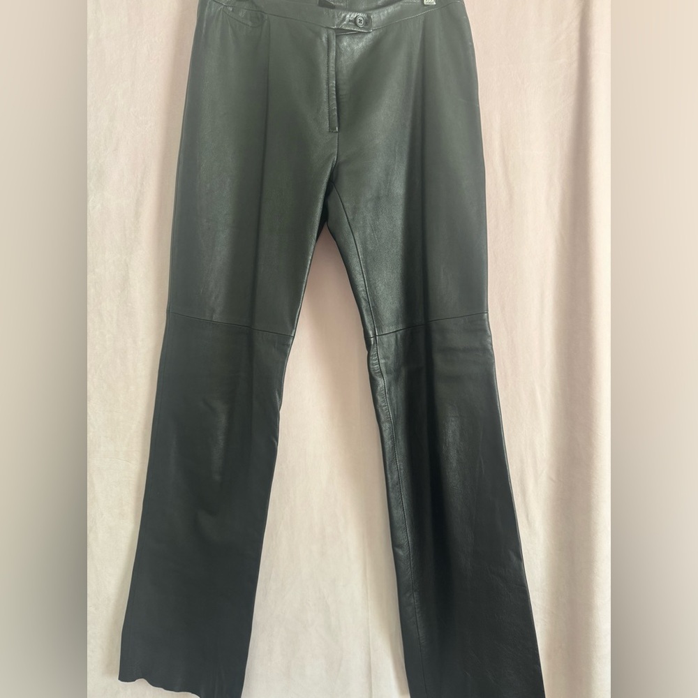 BCBGMaxAzria Real Black Leather Pants